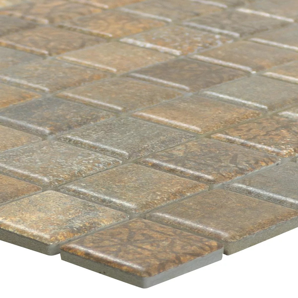 Céramique Mosaïque Carrelage Lusco Métaloptique Rouille Brun Céramique Mosaïque Carrelage Lusco Métaloptique Rouille Brun