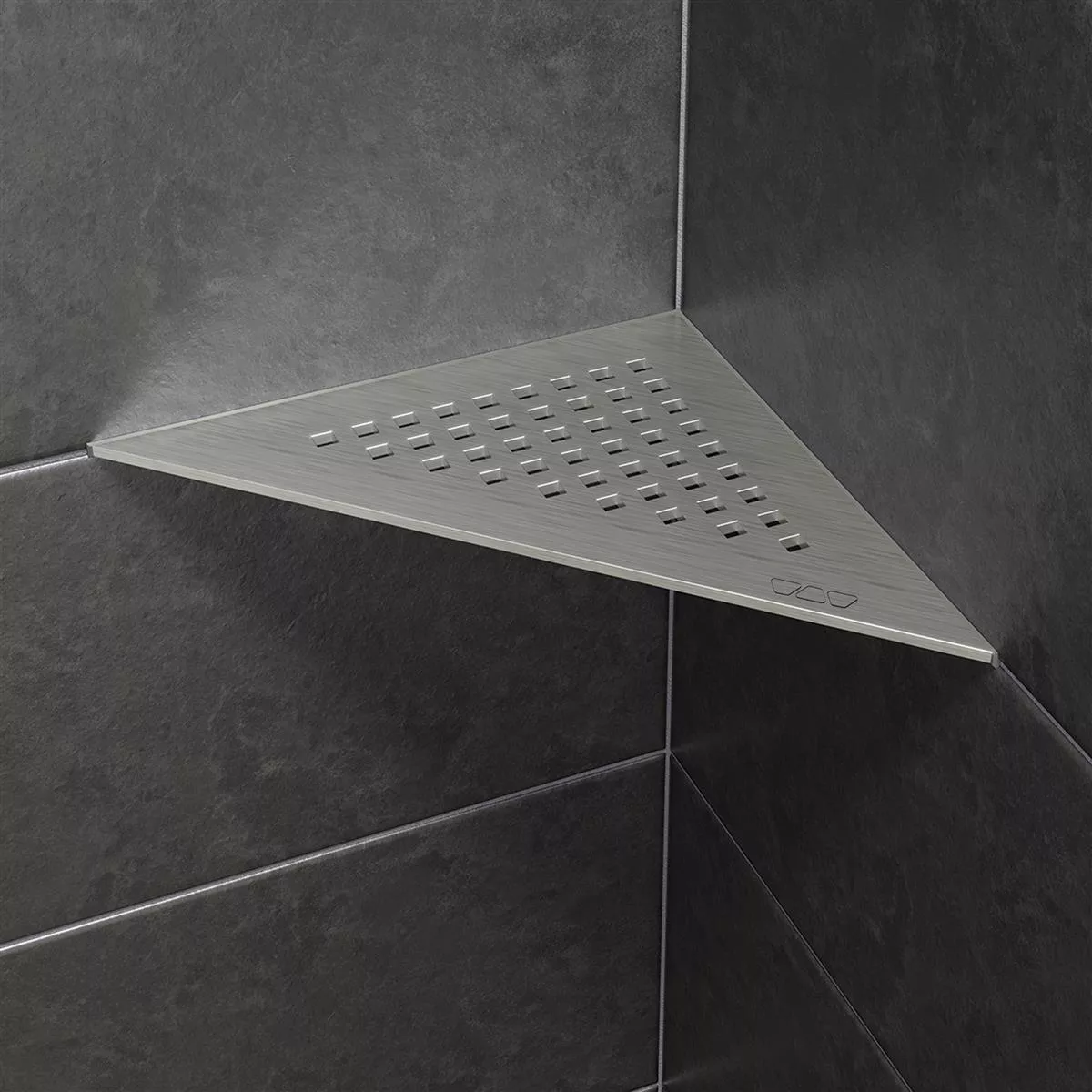 Etagère murale étagère de douche Schlüter triangle 21x21cm carrée en acier inoxydable