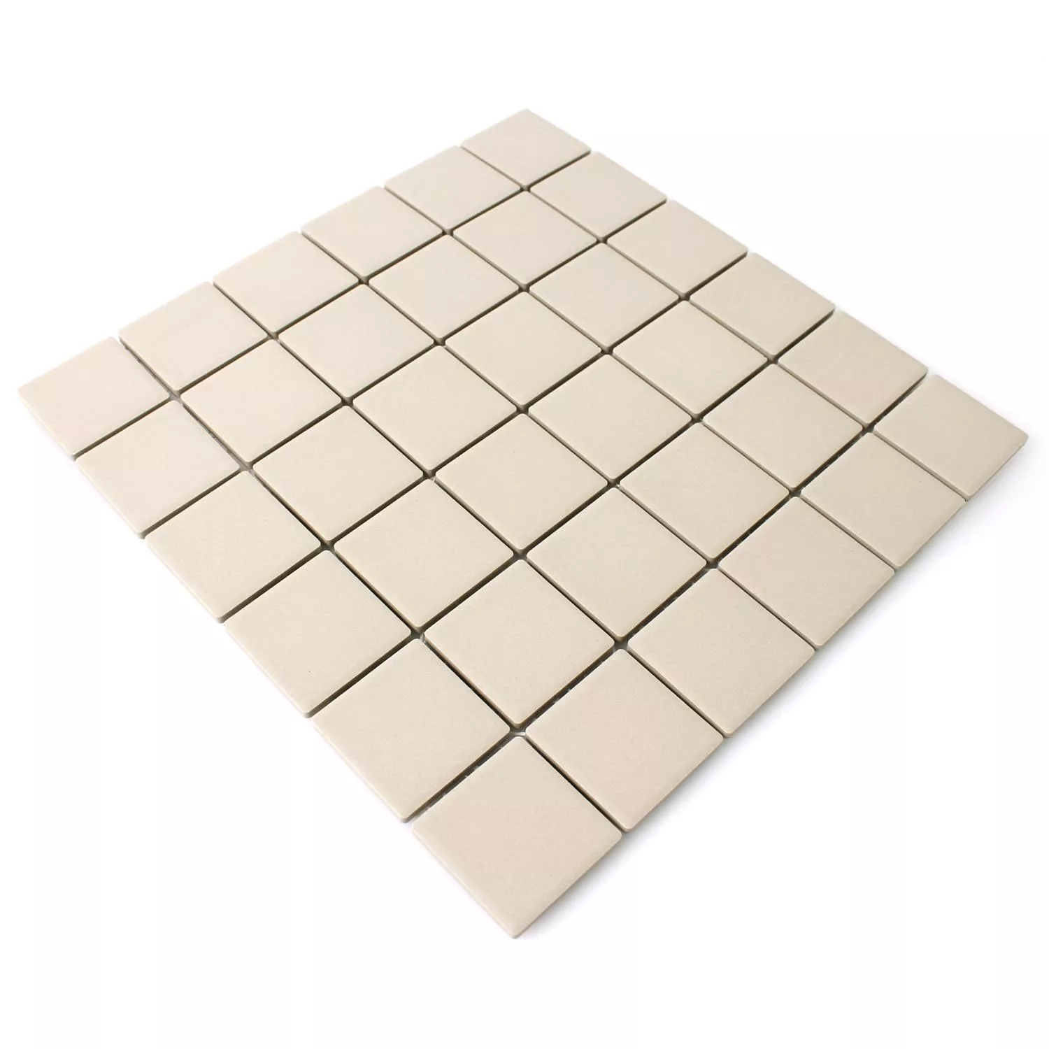 Échantillon Mosaïque Céramique Beige Clair Uni Anti-dérapant Non émaillé