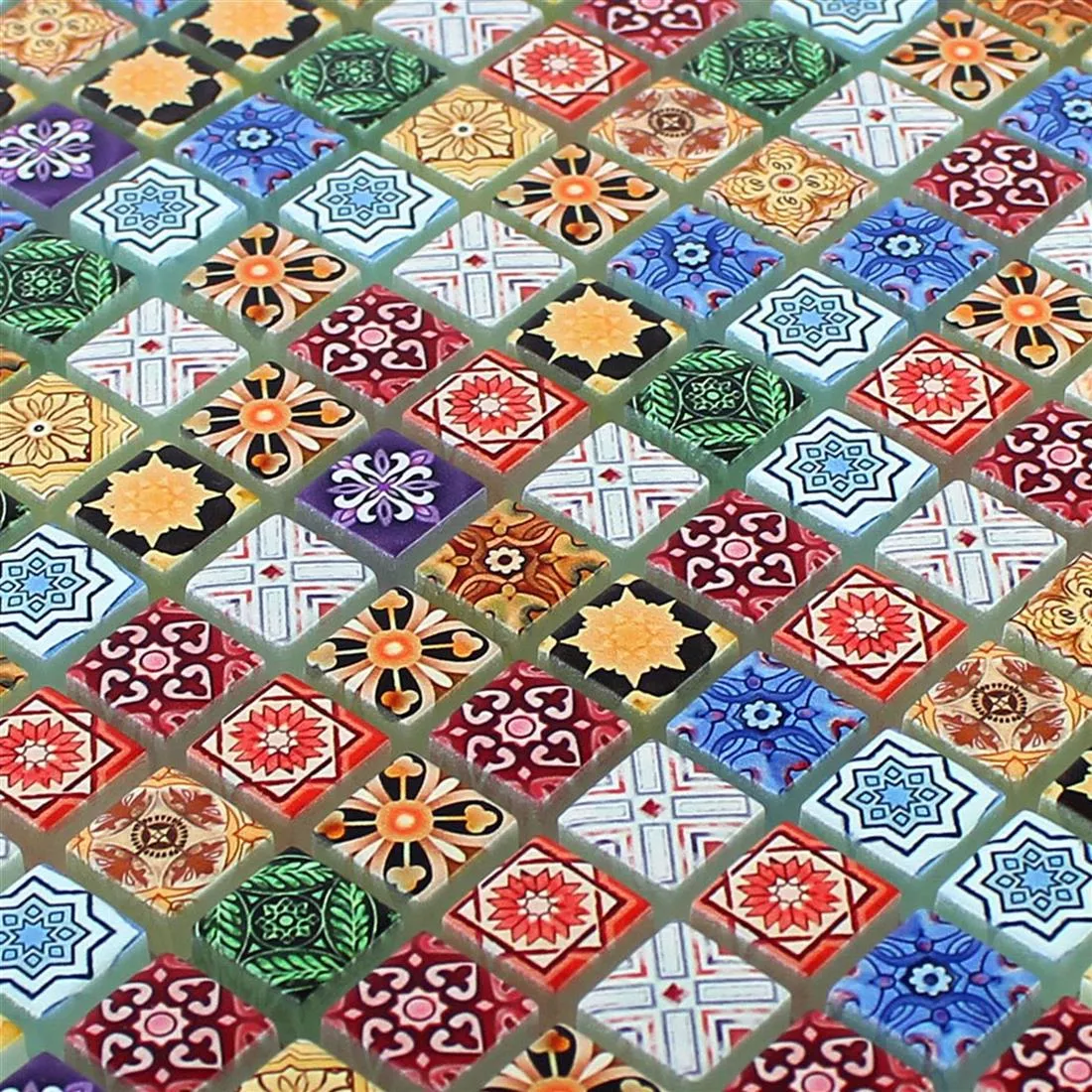 Échantillon Mosaïque En Verre Carrelage Marrakech Coloré