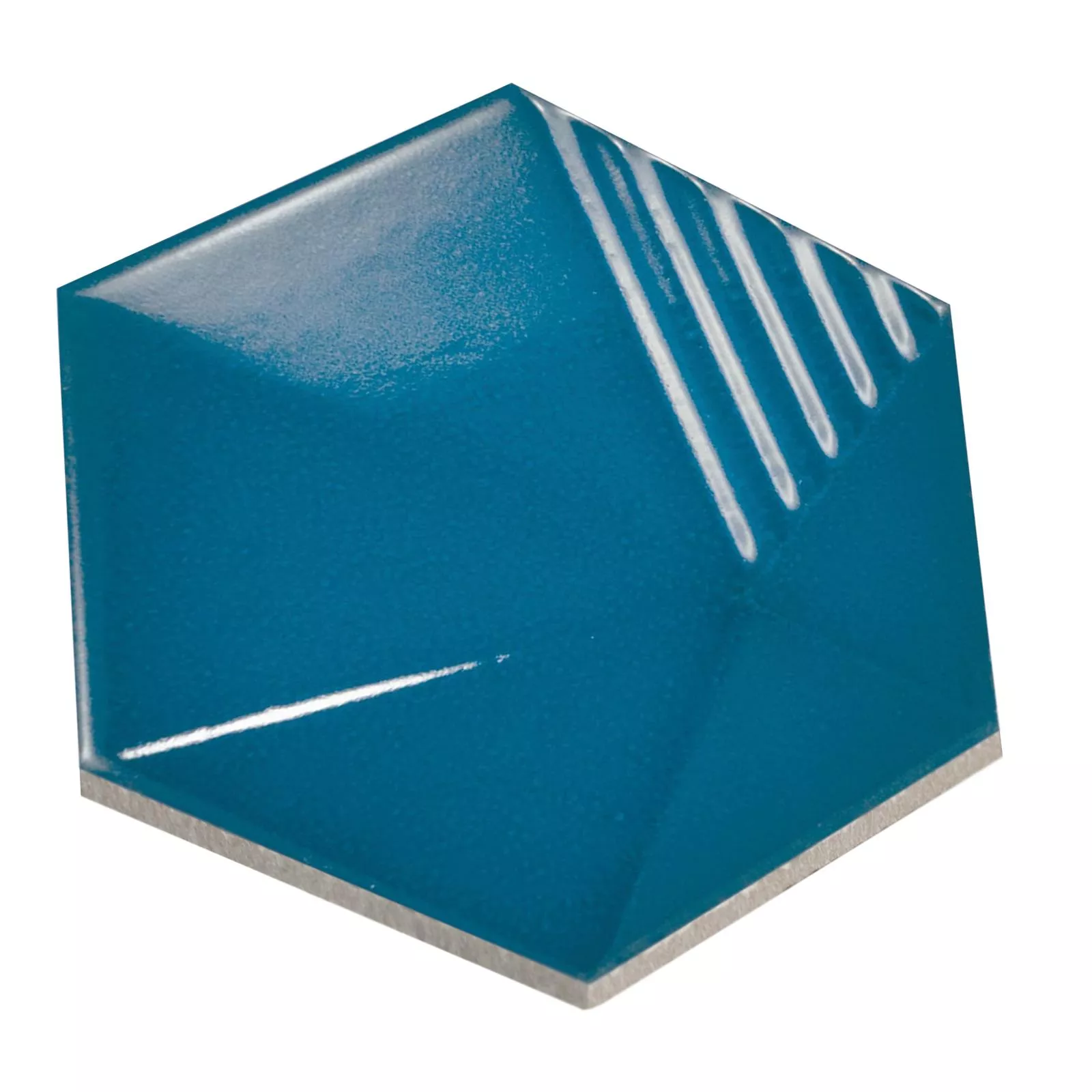 Échantillon Carrelage Mural Rockford 3D Hexagone 12,4x10,7cm Bleu