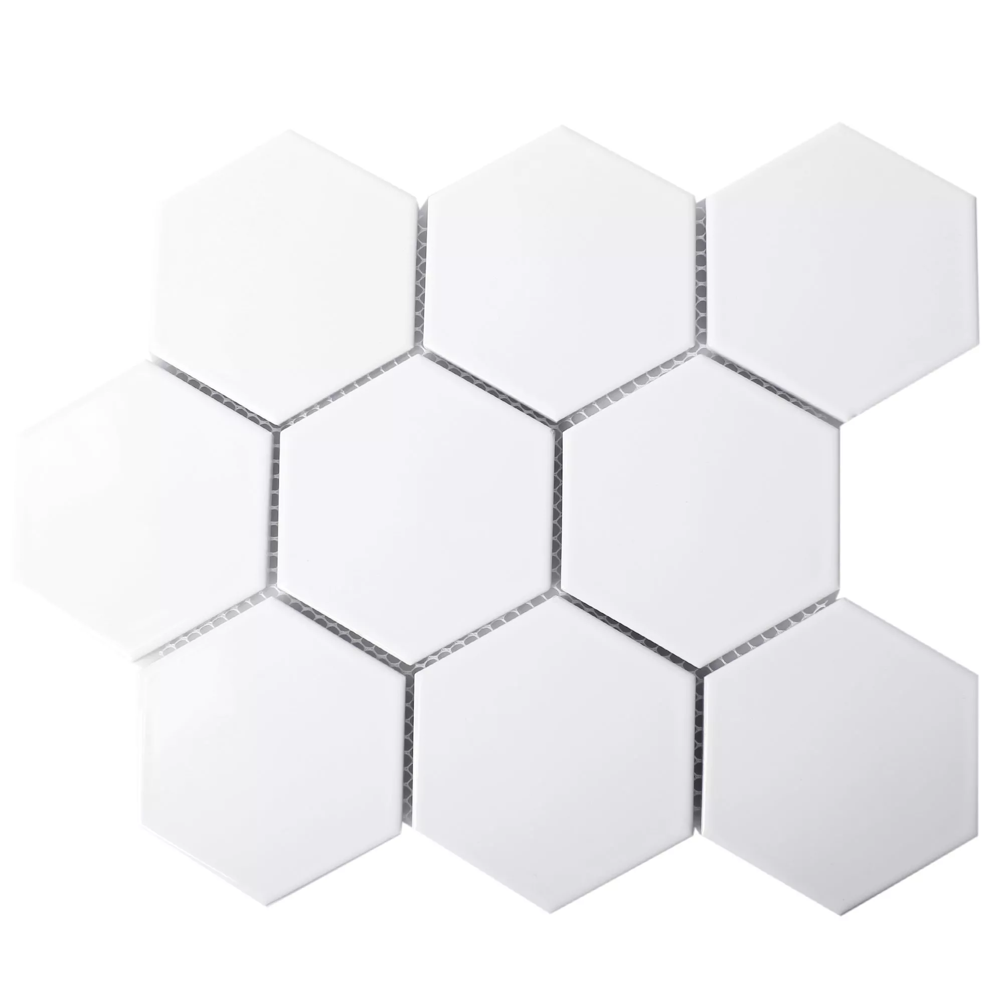Céramique Mosaïque Carrelage Hexagone Salamanca Blanc Mat H95