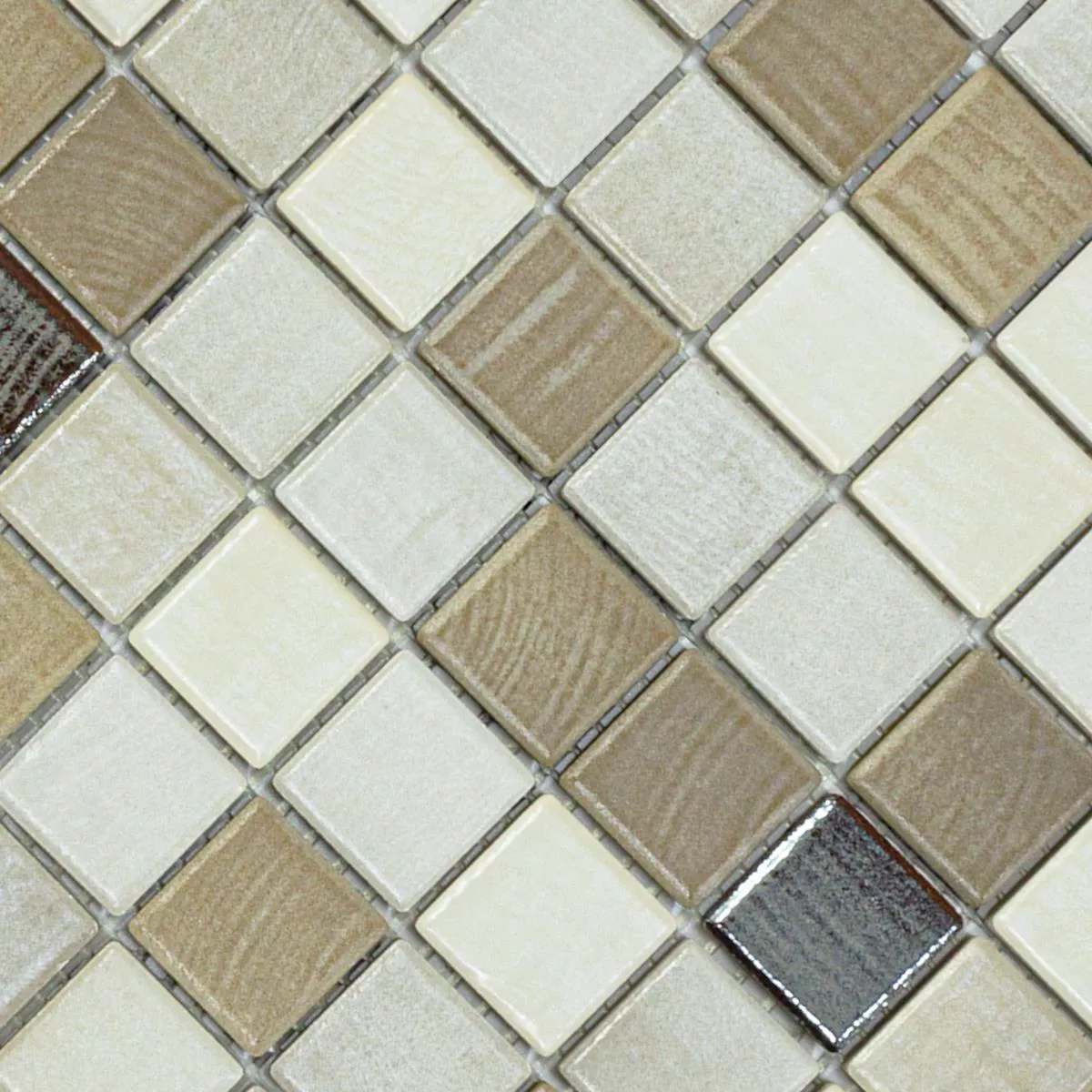 Céramique Mosaïque Carrelage Luminara Imitation Bois Brun Argent