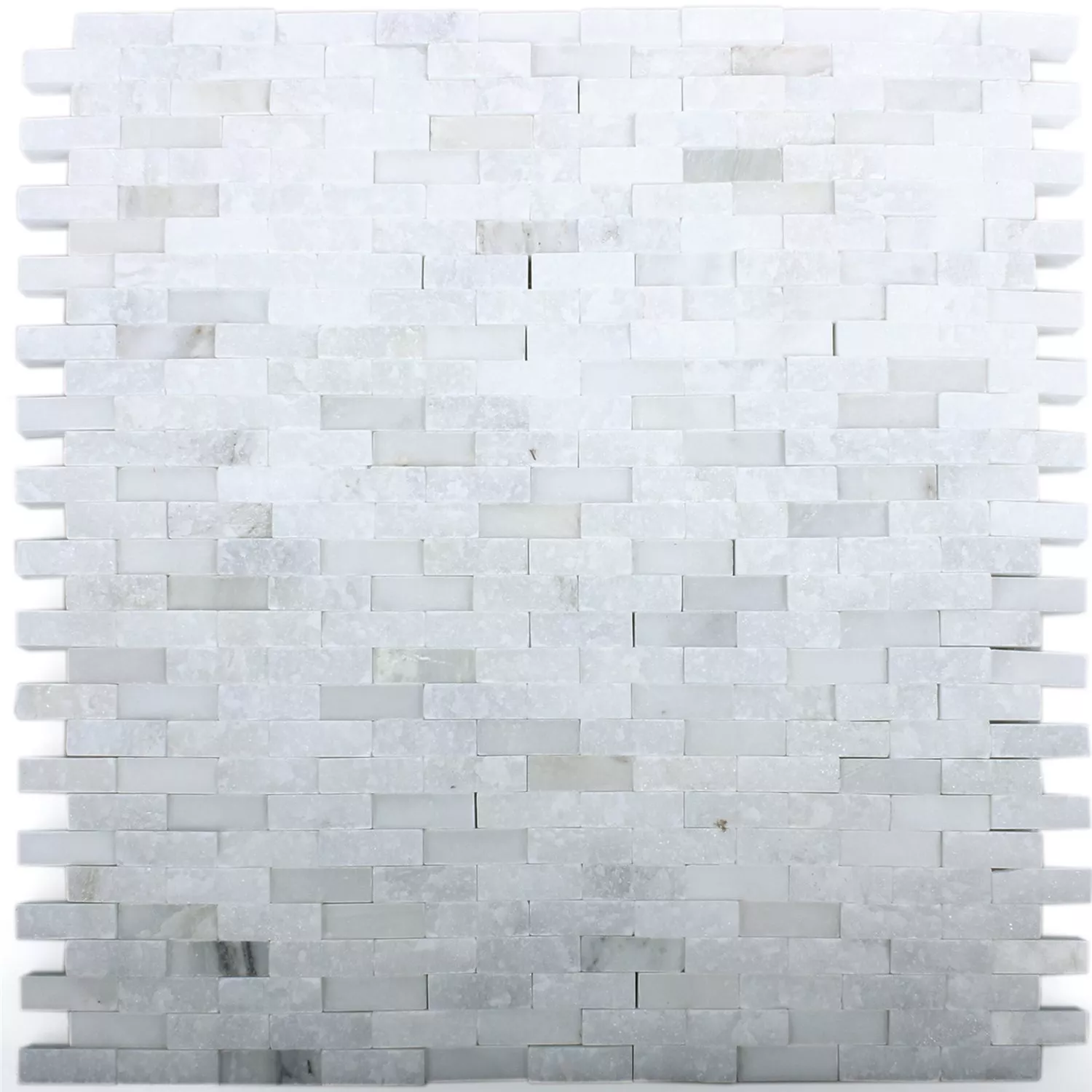 Échantillon Carrelage Mosaïque Marbre Sirocco Blanc 3D
