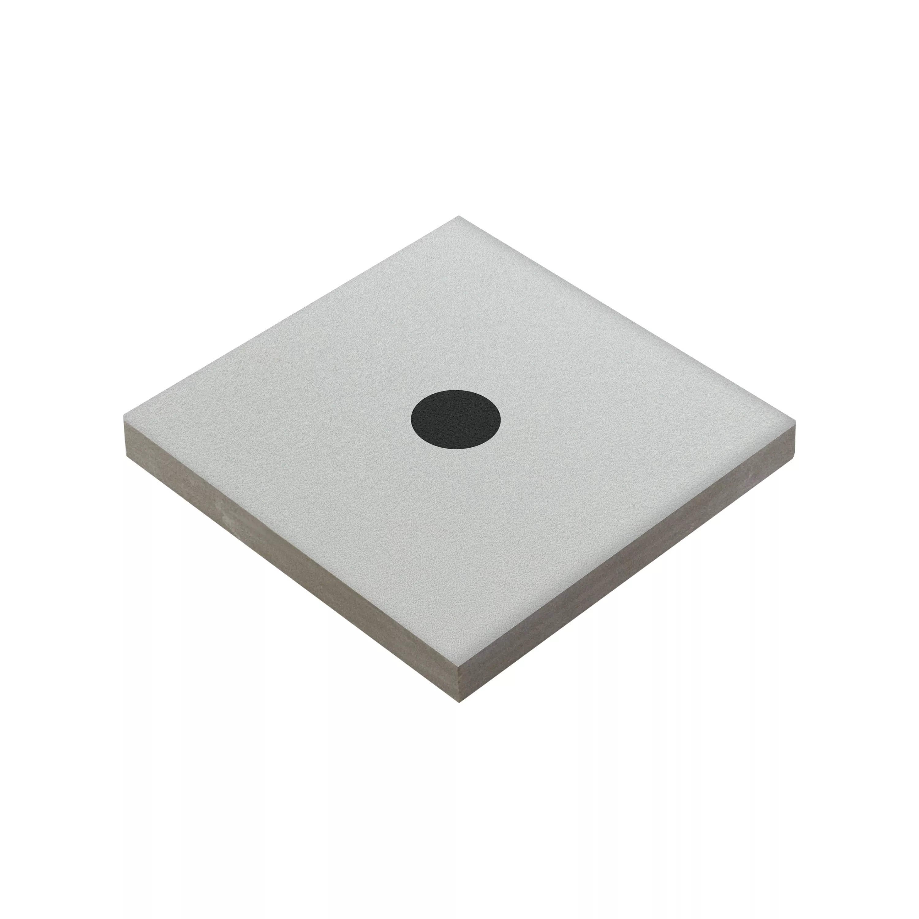 Grès Cérame Pleine Masse Carrelage Genexia Noir Blanc Decor 3 Rosone  4,6x4,6cm Grès Cérame Pleine Masse Carrelage Genexia Noir Blanc Decor 3 Rosone  4,6x4,6cm