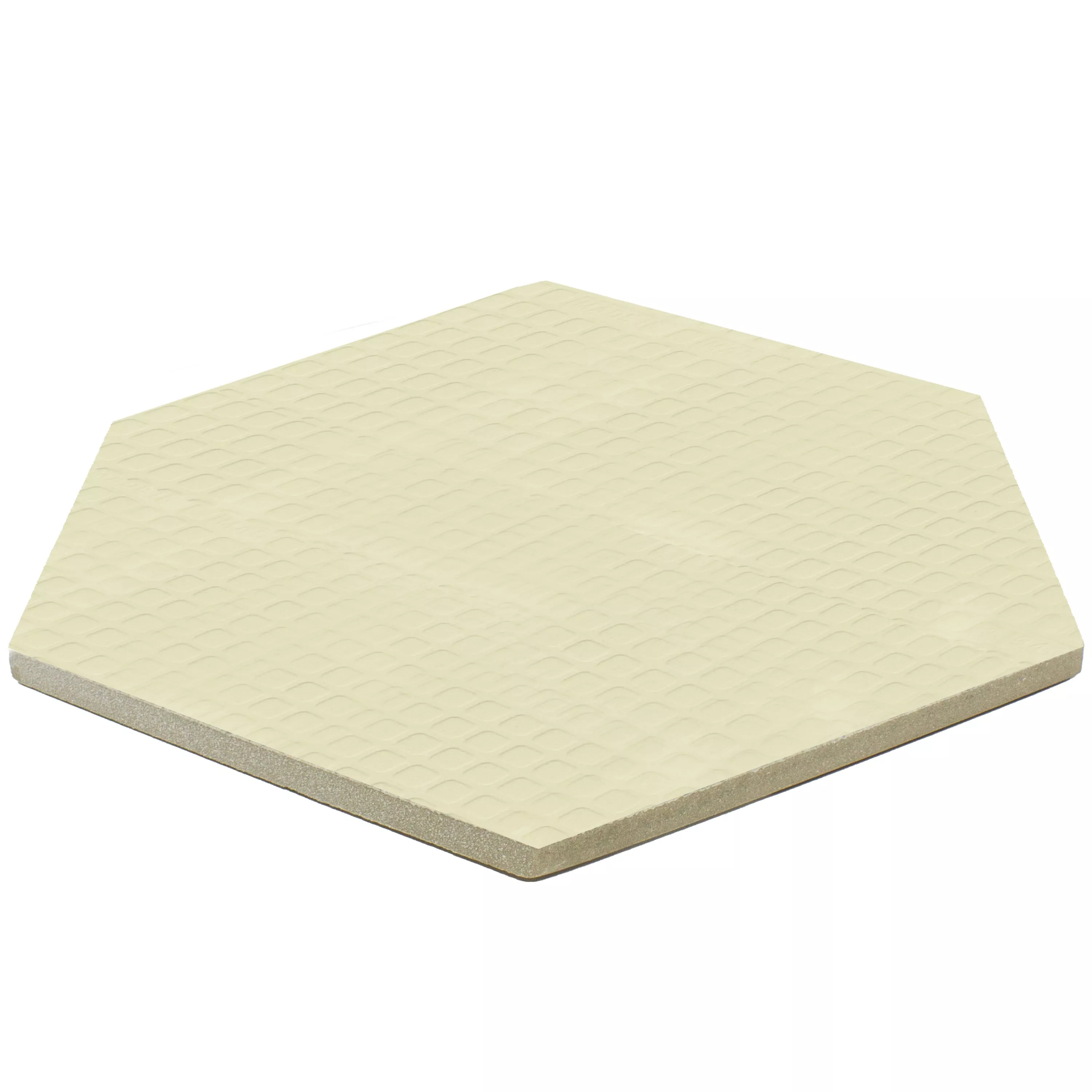 Grès Cérame Pleine Masse Carrelage Hexwood Hexagone Beige 22,5 x 25,9cm