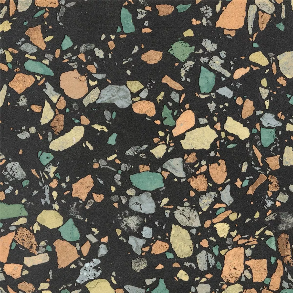 Carrelage Sol Et Mur Liberty Coloré Noir 18,5x18,5cm