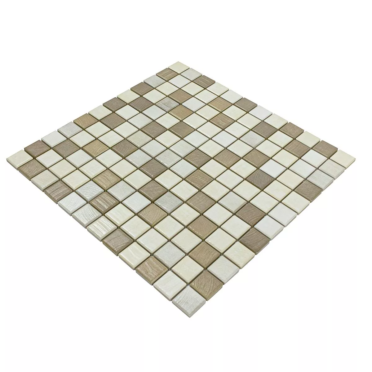 Céramique Mosaïque Carrelage Luminara Imitation Bois Brun Beige