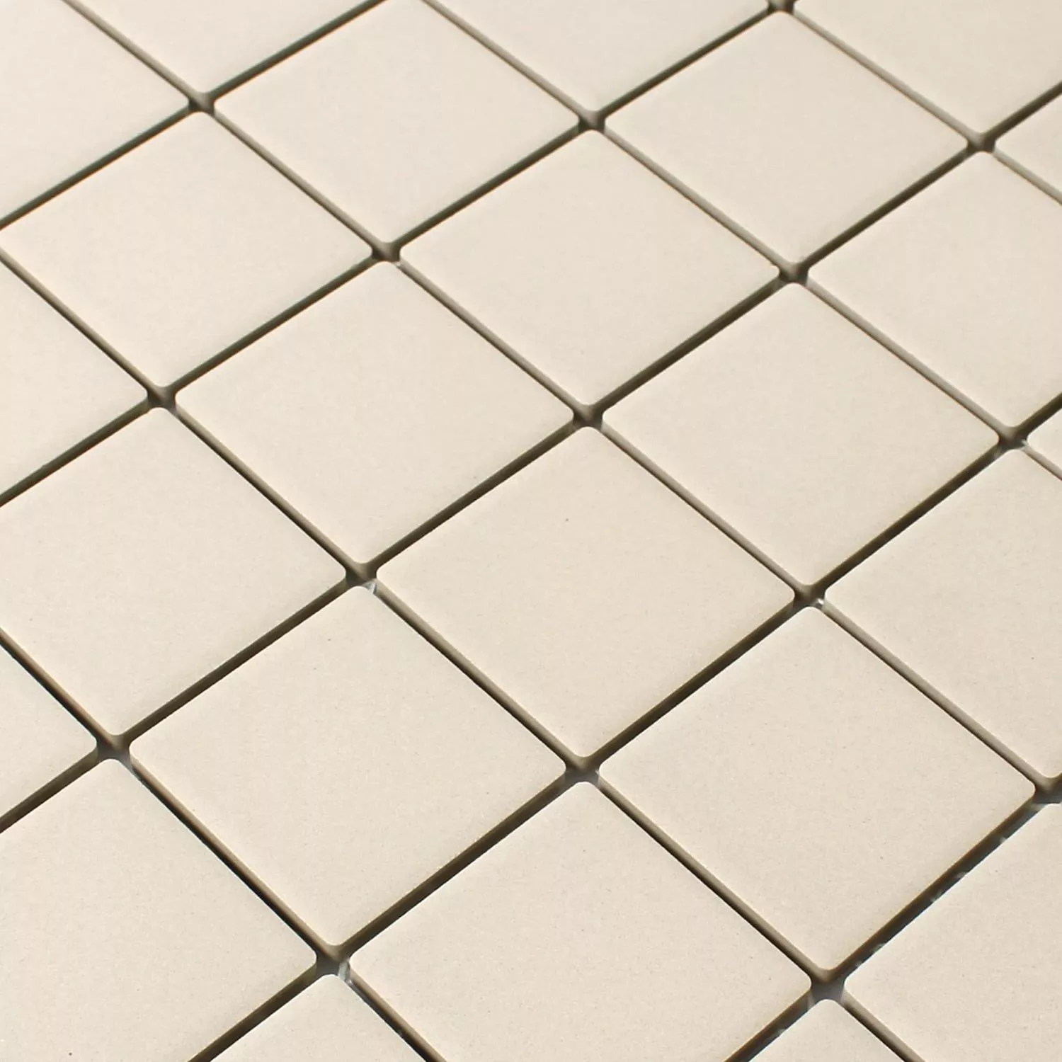 Échantillon Mosaïque Céramique Beige Clair Uni Anti-dérapant Non émaillé