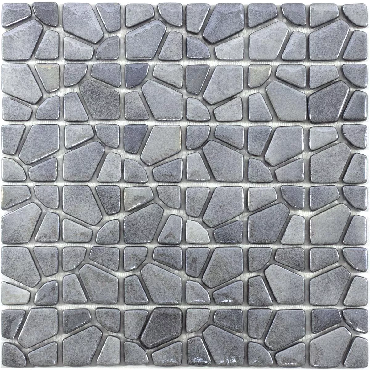 Échantillon Mosaïque En Verre Carrelage Amora Gris