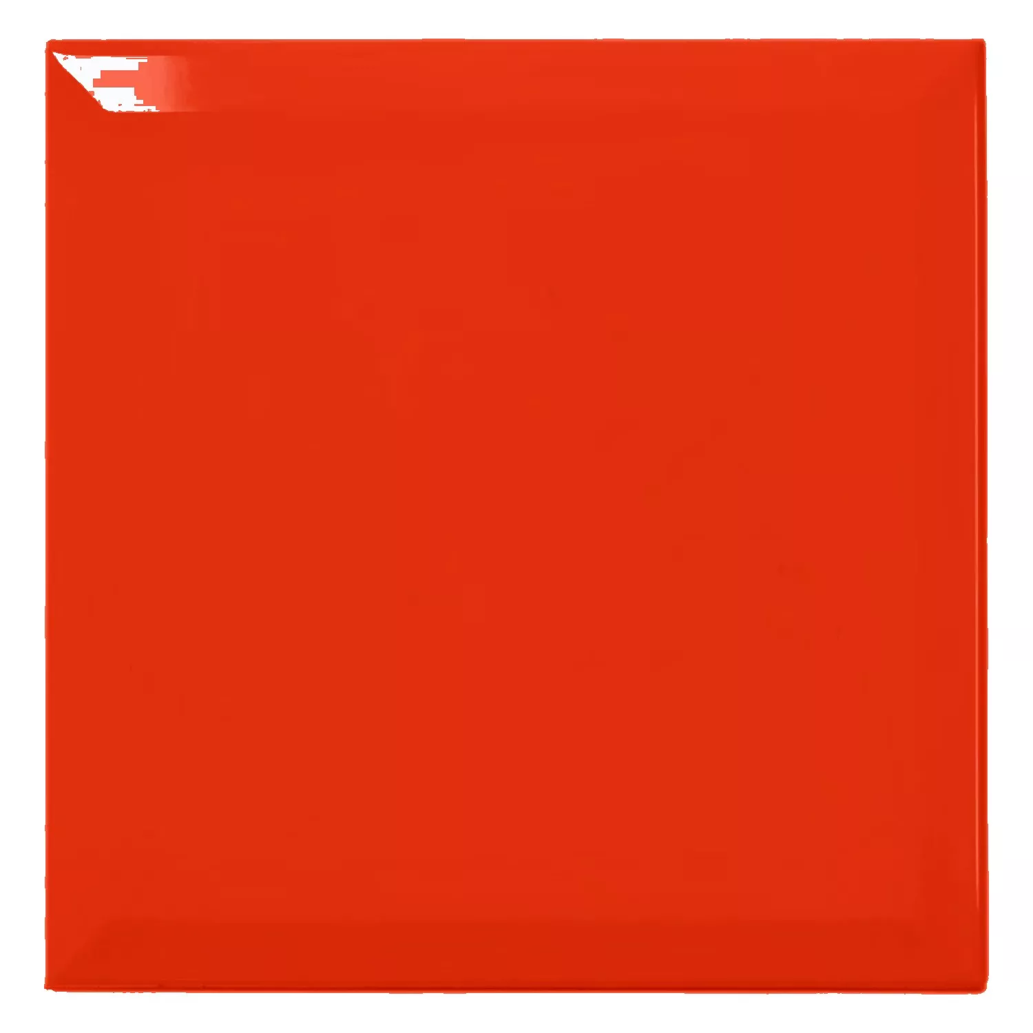 Carrelage métro Rouge Brillant 20x20 cm Avec Facette Freetown Rojo