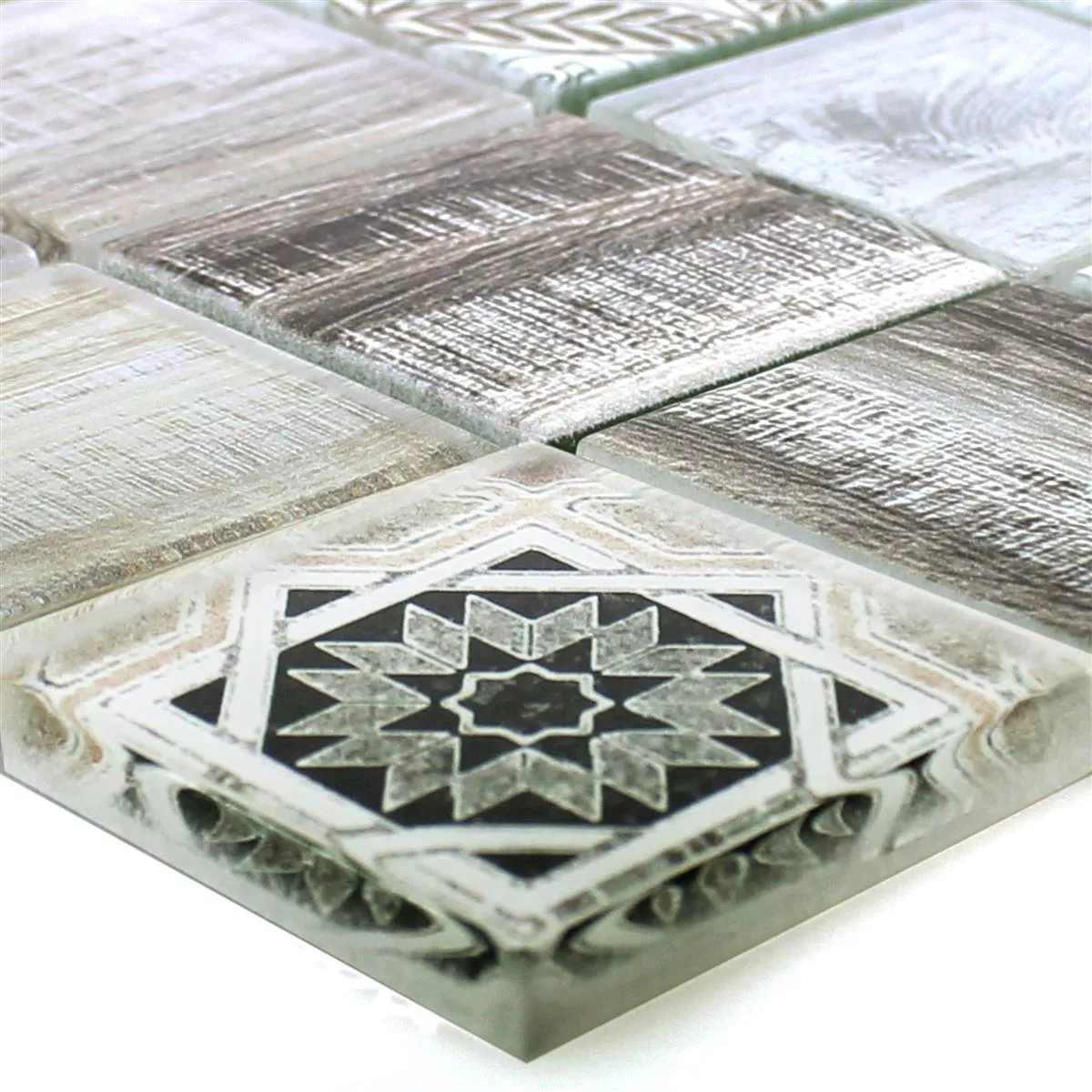 Mosaïque En Verre Carrelage Imitation Bois Makarska Beige