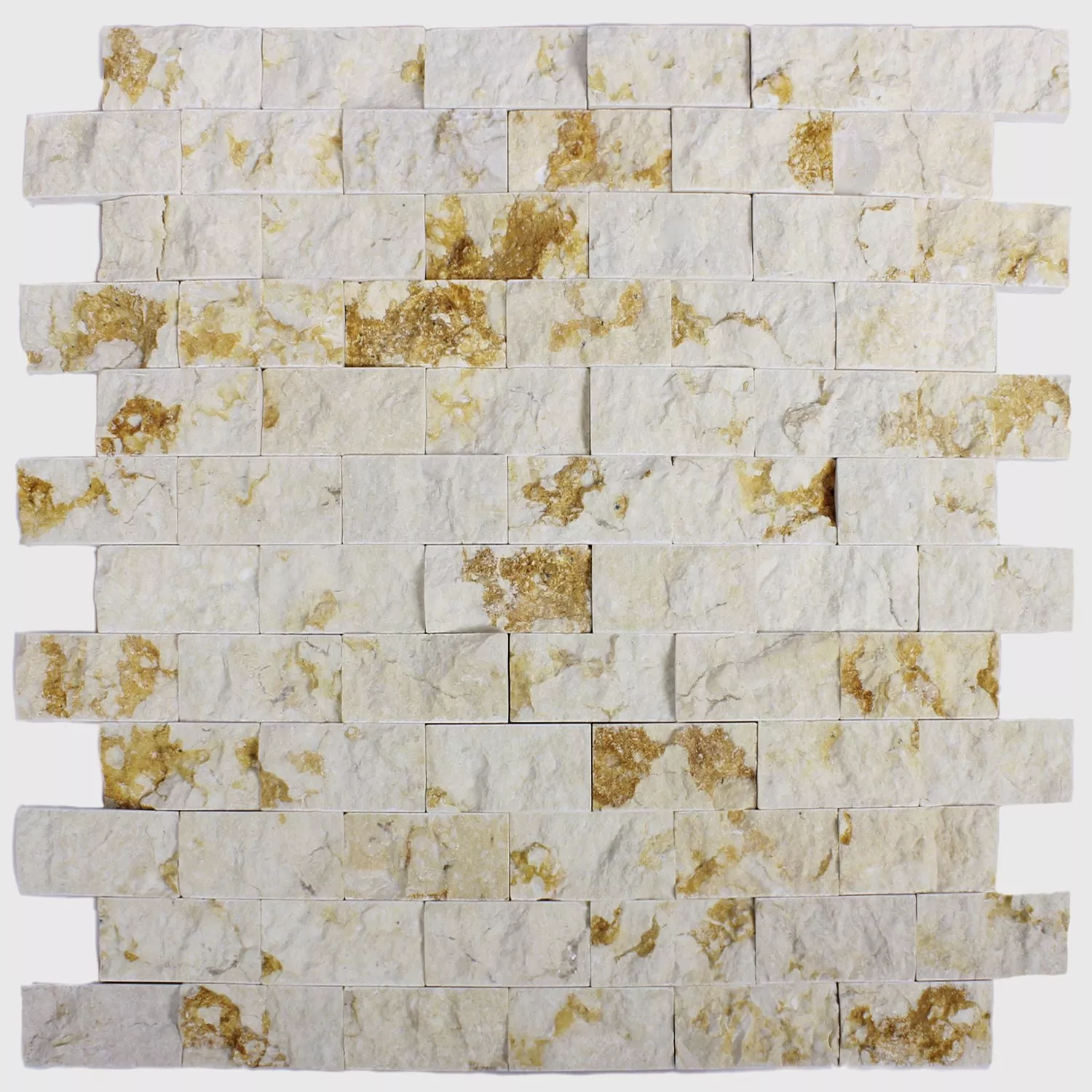 Échantillon Mosaïque Pierre Naturelle Brick Splitface D Beige