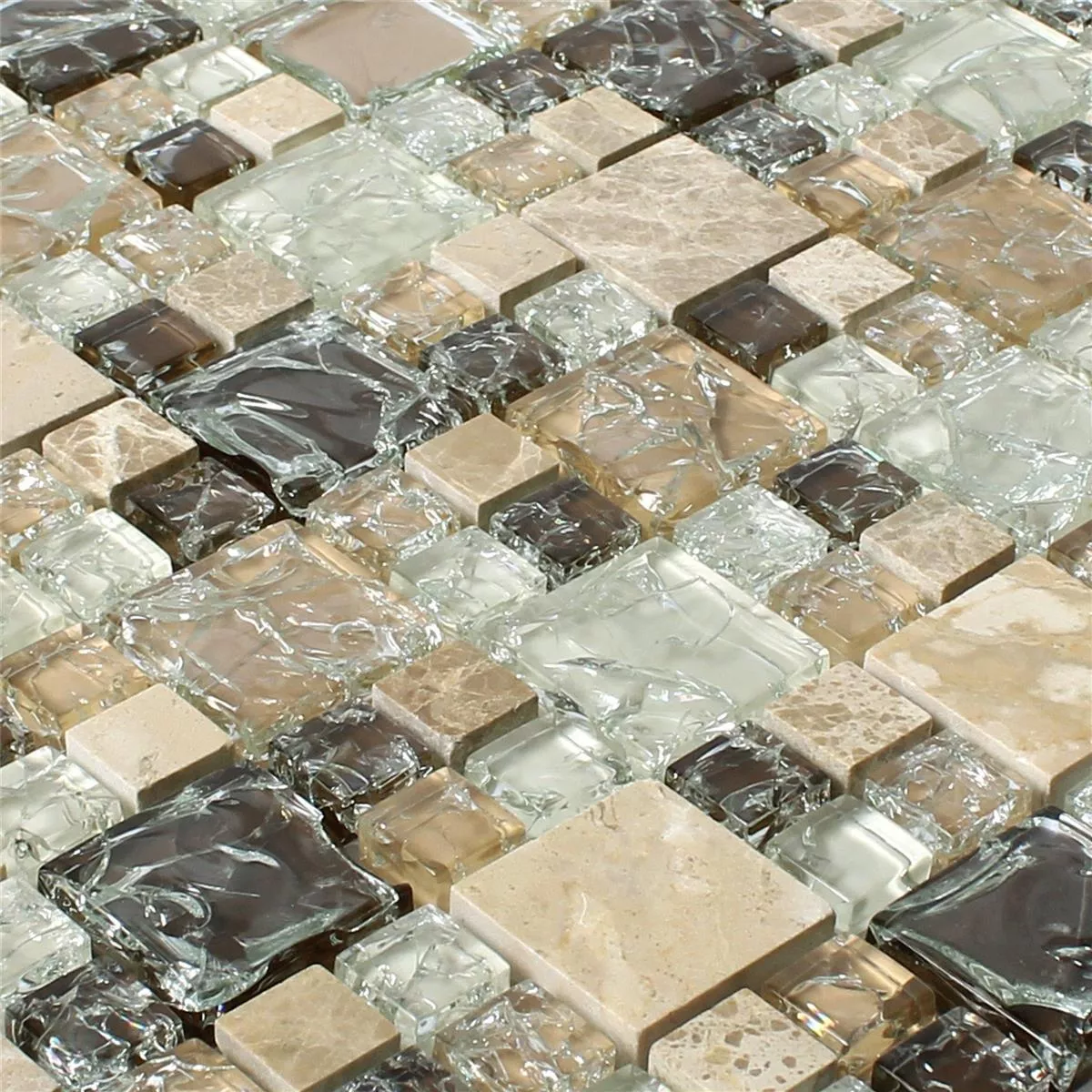 Échantillon Mosaïque Carrelage Verre Pierre Naturelle Malawi Emperador ix