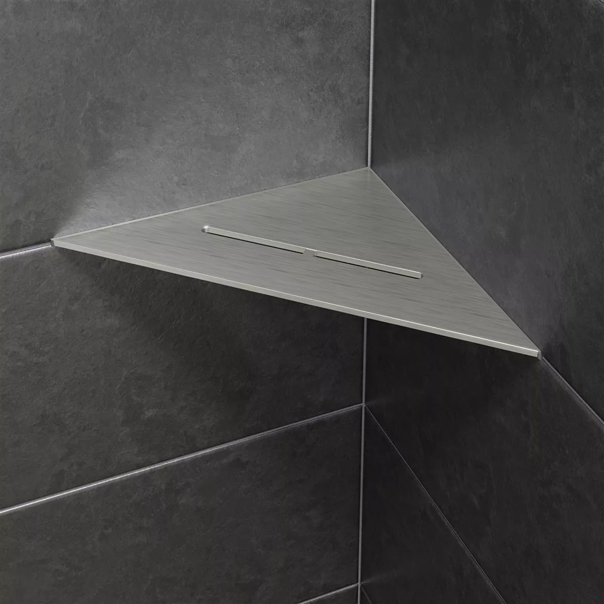 Etagère de douche étagère murale Schlüter triangle 21x21cm noir graphite pur