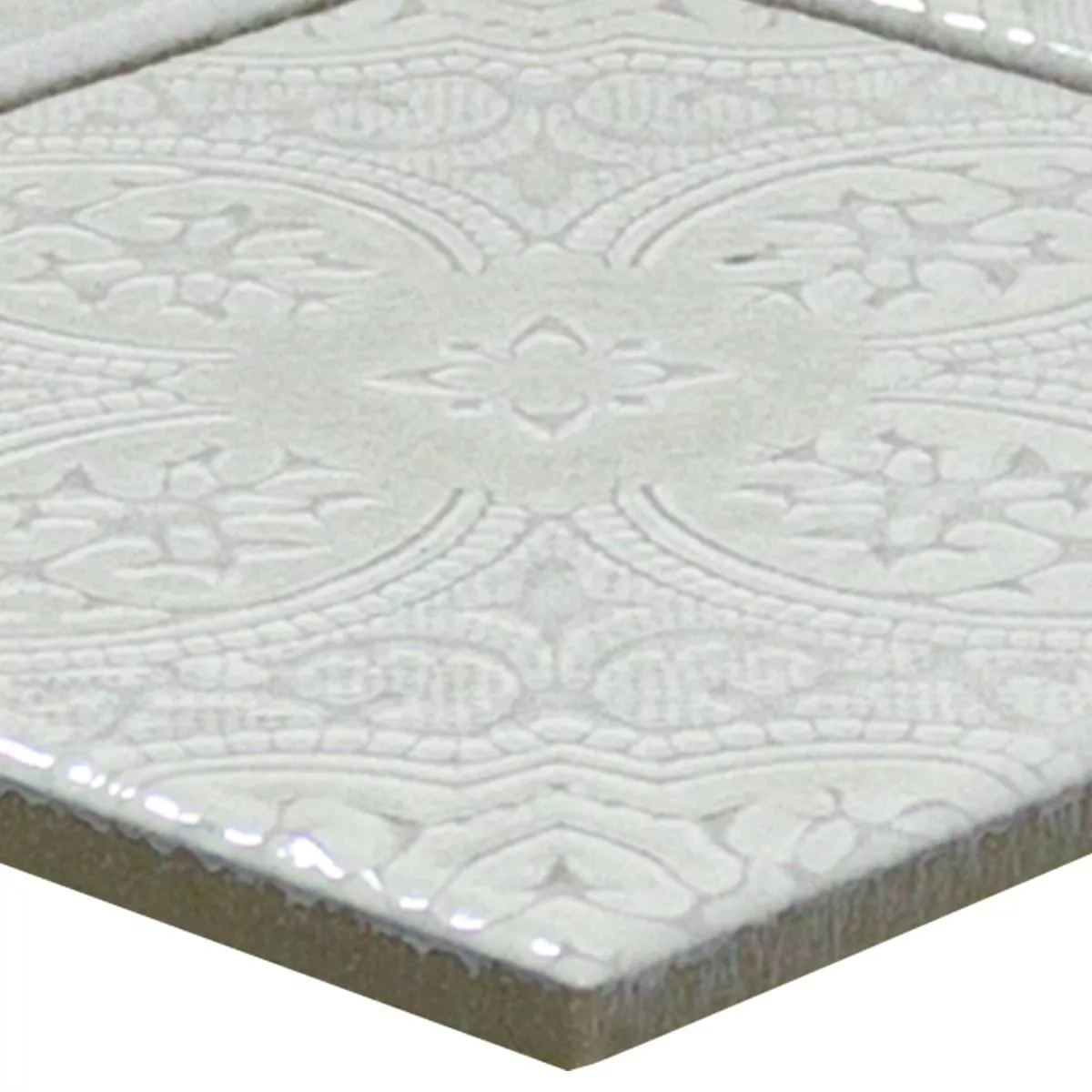 Échantillon Céramique Mosaïque Carrelage Rivabella Relief Gris